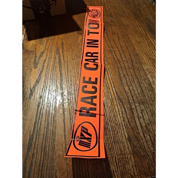 Vintage Original RARE 1960s Malco MXP Race Car in Tow Orange Black Sticker Decal - Picture 1 of 6